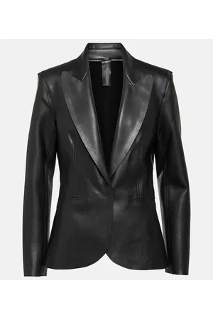 Norma Kamali Blazer de piel sintética