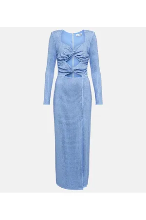 Self-Portrait Vestido midi de jersey adornado