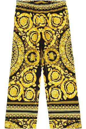VERSACE Pantalones Barocco Goddess de seda