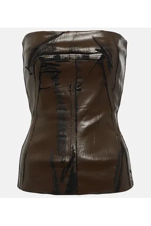Rick Owens Corsé en denim revestido