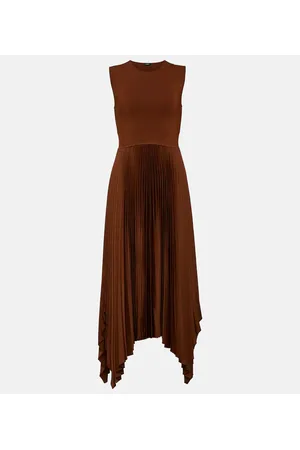 Joseph Vestido midi Dera plisado