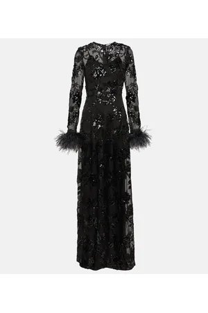 Erdem Vestido de fiesta Malvina de seda adornado