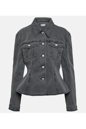 MAGDA BUTRYM Chaqueta en denim con peplum