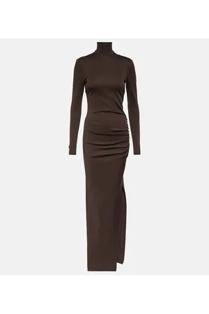 Dolce & Gabbana Vestido largo de jersey con cuello alto