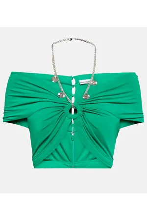 Paco rabanne Top de jersey con abertura