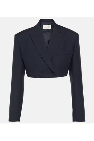 VALENTINO Blazer cropped de Crepe Couture