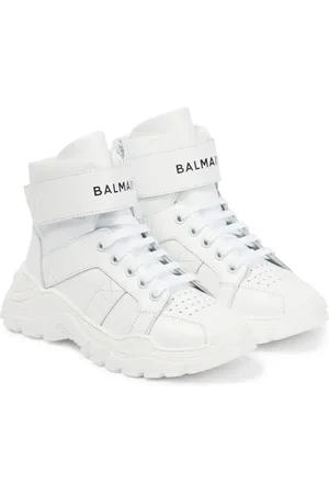 Balmain Zapatillas de piel con logo