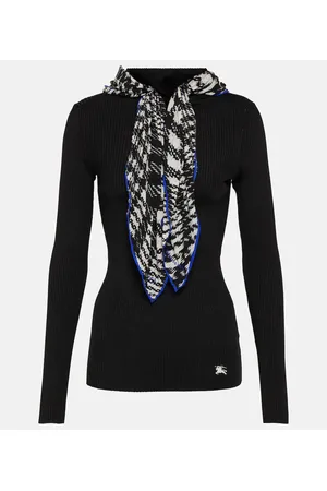 Burberry Jersey de punto acanalado con fular