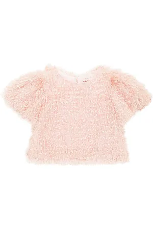 MONNALISA Crop top con flecos