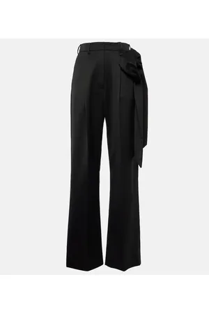 Simone Rocha Pantalones rectos con apliques florales