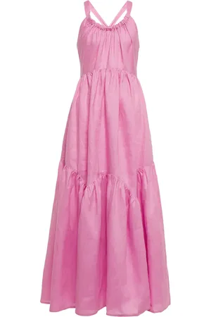 Lee Mathews Vestido largo Ali de lino