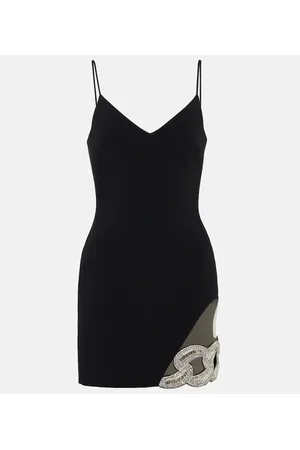 DAVID KOMA Vestido corto adornado con cadenas