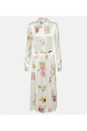 GABRIELA HEARST Vestido midi Jane de seda floral
