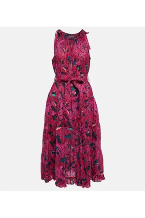 ULLA JOHNSON Vestido midi Mariam en mezcla de algodón