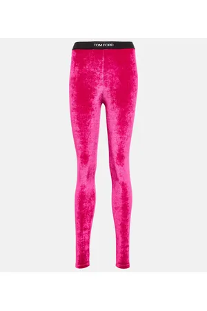 Tom Ford Leggings de terciopelo con logo