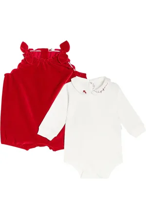 Il gufo Bebé - set de top y mono de algodón