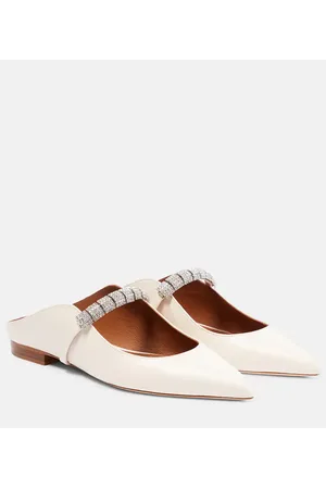 MALONE SOULIERS Slippers Bella de piel adornados