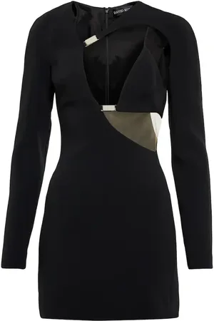 DAVID KOMA Vestido corto con aberturas