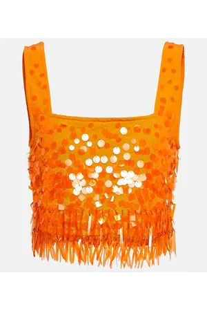Staud Crop top con lentejuelas