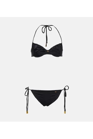Tom Ford Bikini fruncido con logo