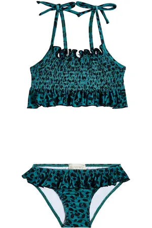 Suncracy Top de bikini de leopardo