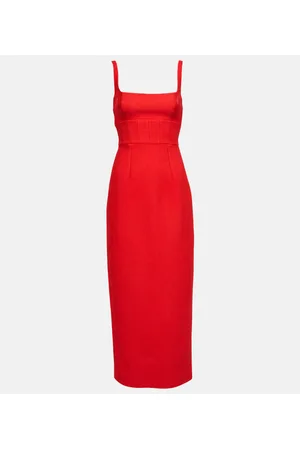 EMILIA WICKSTEAD Vestido midi Martel en cloqué