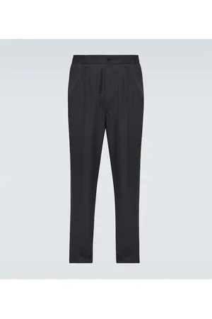 Tom Ford Pantalones rectos de algodón y seda