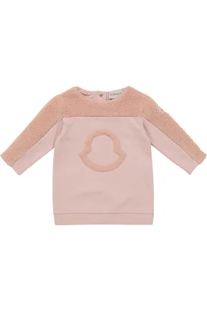 Moncler Bebé - vestido de algodón elástico con logo