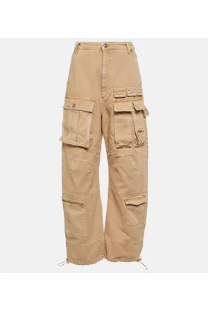 Sportmax Pantalones cargo en denim de tiro alto