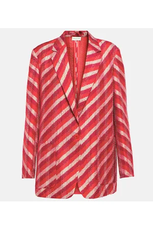 DRIES VAN NOTEN Blazer de seda ikat