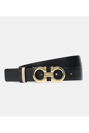 Salvatore Ferragamo Cinturón Gancini de piel reversible
