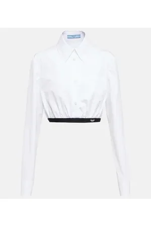 Prada Camisa cropped de algodón