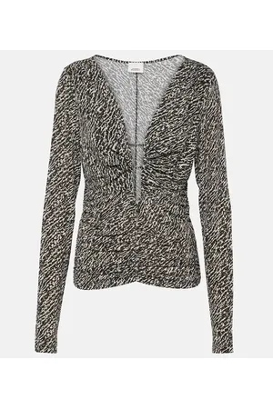 Isabel Marant Top Laura de jersey fruncido estampado