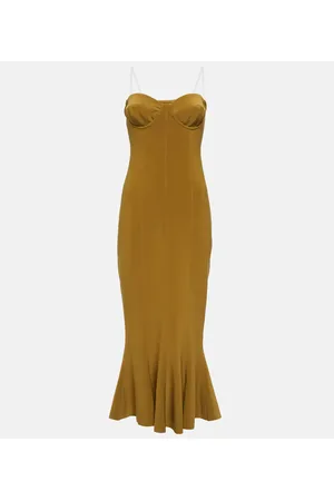 Norma Kamali Vestido midi sin tirantes