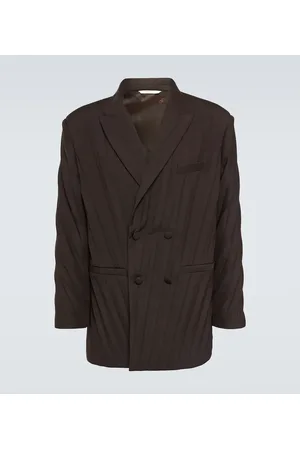 VALENTINO Blazer cruzado plisado