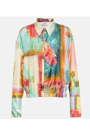 Jean Paul Gaultier Camisa de seda estampada