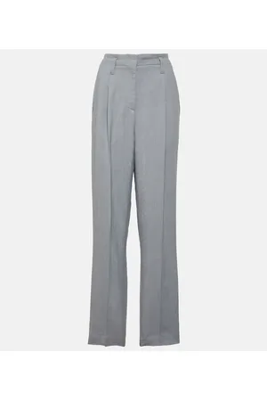 Brunello Cucinelli Pantalones rectos de tiro alto