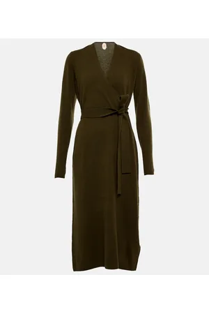 Jardin des Orangers Vestido wrap de lana y cachemir