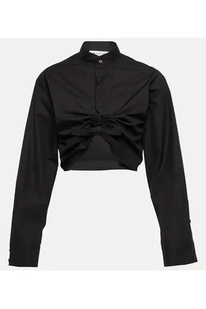 Alaïa Alaïa Camisa de algodón cropped