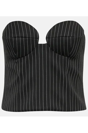 MAGDA BUTRYM Bustier de lana virgen a rayas