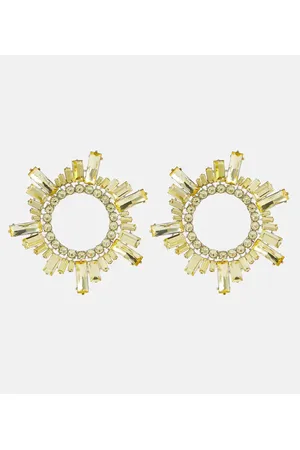 Amina Muaddi Pendientes Begum adornados con cristales