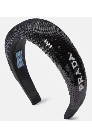 Prada Diadema con logo y lentejuelas
