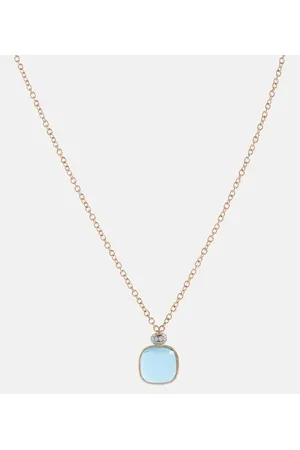 Pomellato Collar Nudo en oro de 18 ct con topacio azul y diamantes