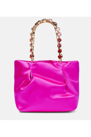 Aquazzura Tote Galactic mini de satén adornado