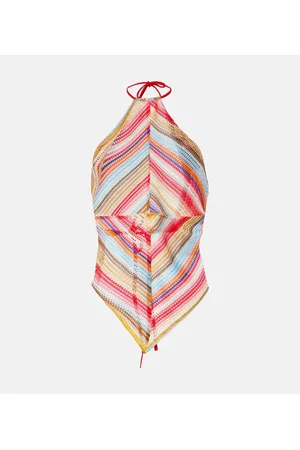 Missoni Top con cuello halter a rayas
