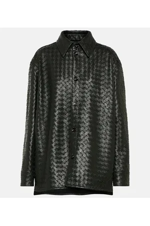 Bottega Veneta Camisa de piel intrecciato