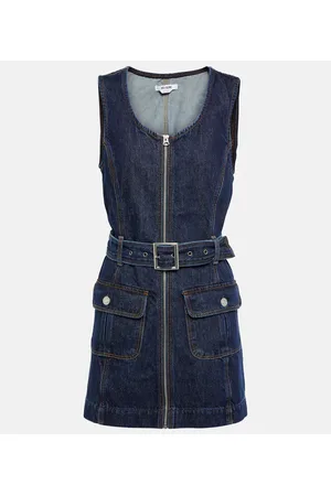 RE/DONE Vestido corto de denim con cinturón