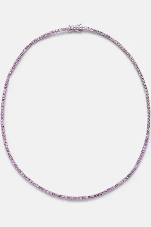 Roxanne First Collar de oro de 14 ct con zafiros