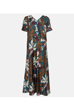 Max Mara Vestido midi Paolo de seda floral