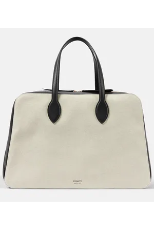 Khaite Bolso de viaje Maeve Large de lona y piel